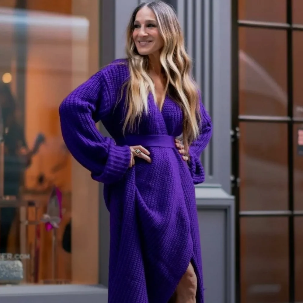 Green Knit Sweater Dress - Picture 3 of 8